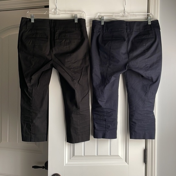 Set of 2 Navy and Black Ann Taylor Factory Petite Capri Pants - Picture 2 of 7